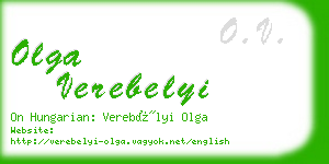 olga verebelyi business card